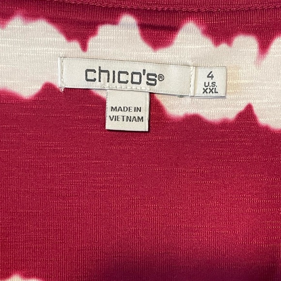 Chico’s Zenergy Tie Dye V-Neck Sz 4 (XXL/20/22) - Picture 5 of 8